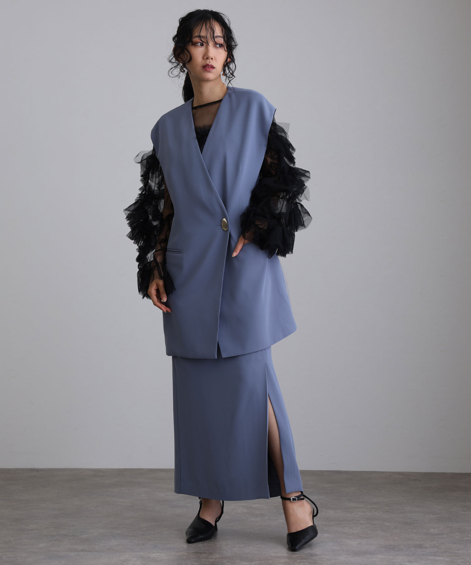 バックシアージレセットアップドレス 新 デザイン