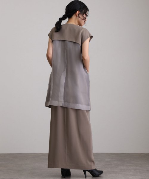 バックシアージレセットアップドレス 表地 　ポリエステル…93%　　　　　ポリウレタン7％ 裏地