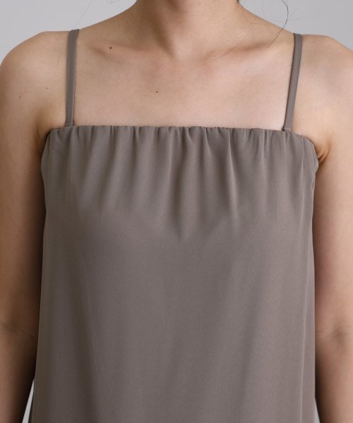 バックシアージレセットアップドレス 表地 　ポリエステル…93%　　　　　ポリウレタン7％ 裏地