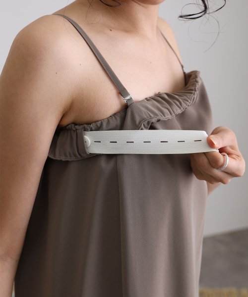 バックシアージレセットアップドレス 表地 　ポリエステル…93%　　　　　ポリウレタン7％ 裏地