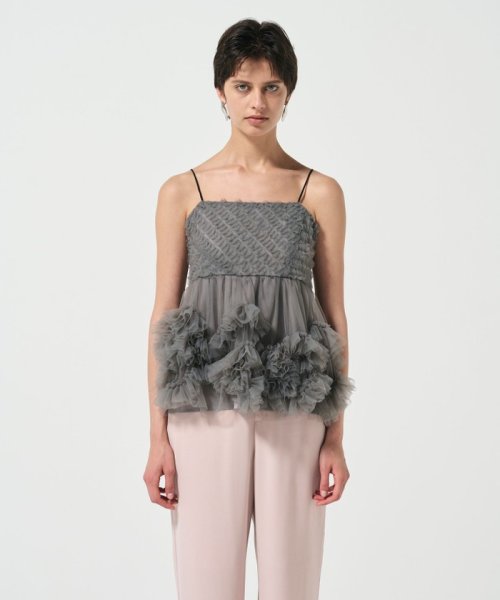 チュールフリルキャミソール トップス キャミソール・ベアトップ UO1680658188(12870円)