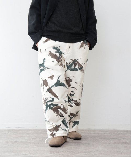 《予約》【FOLL / フォル】hand painted camo work pants FOLL