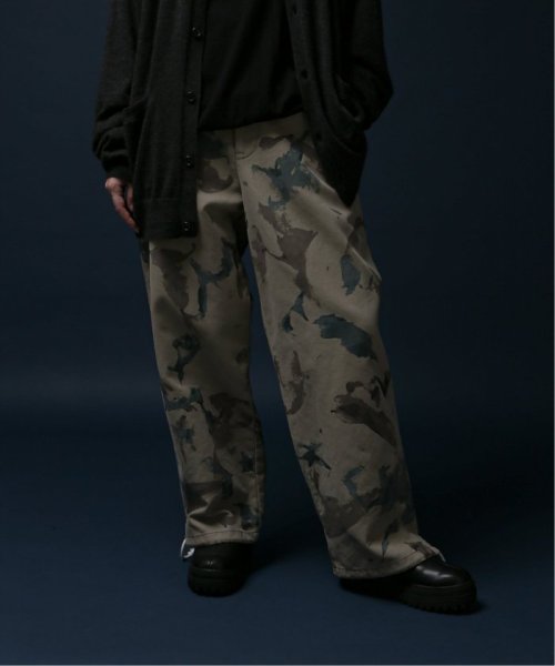 《予約》【FOLL / フォル】hand painted camo work pants FOLL