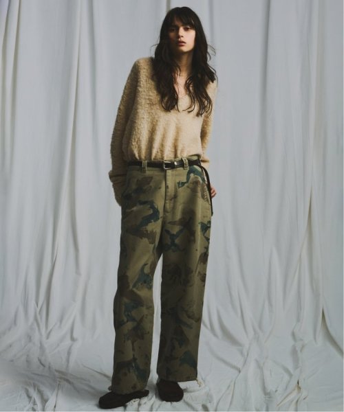 《予約》【FOLL / フォル】hand painted camo work pants FOLL