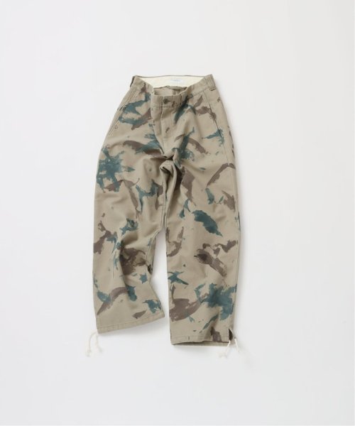 《予約》【FOLL / フォル】hand painted camo work pants FOLL
