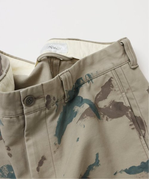 《予約》【FOLL / フォル】hand painted camo work pants FOLL