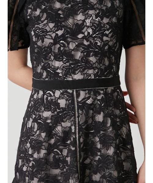 シフォンフリルレースドレス グレー 予めご了承ください