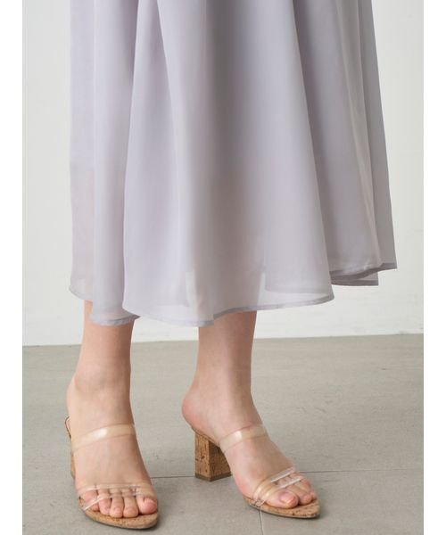 シフォンギャザーノースリワンピース 予めご了承ください 総丈 6cm バスト