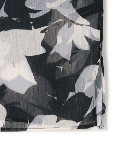 【洗える】Ratti シャドーフラワー プリント ブラウス シャドーフラワー プリント