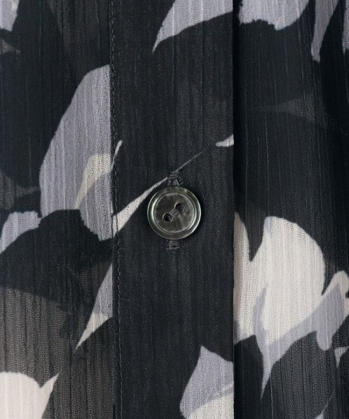 【洗える】Ratti シャドーフラワー プリント ブラウス シャドーフラワー プリント