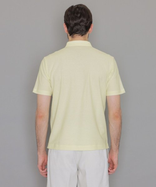 コットンリネンハニカムメッシュポロシャツ 