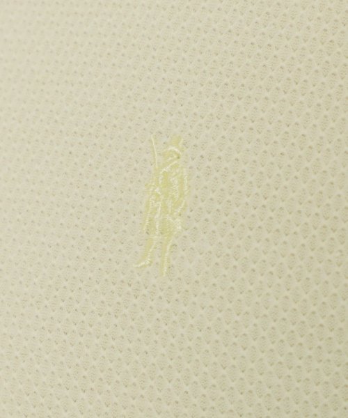 コットンリネンハニカムメッシュポロシャツ 