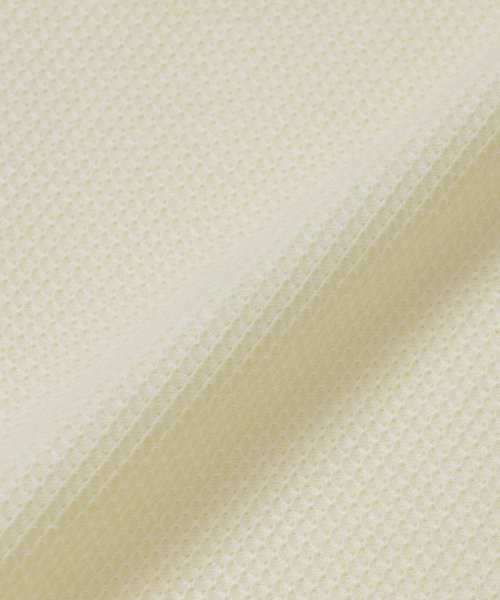 コットンリネンハニカムメッシュポロシャツ 
