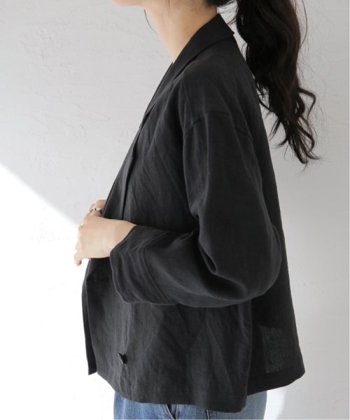 フレンチリネンキャンバスショートジャケット 