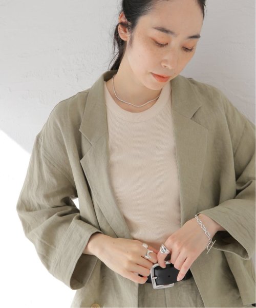 フレンチリネンキャンバスショートジャケット 