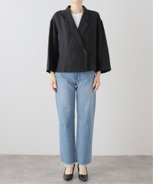 フレンチリネンキャンバスショートジャケット 