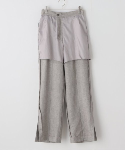 ラメリネンワイドパンツ 