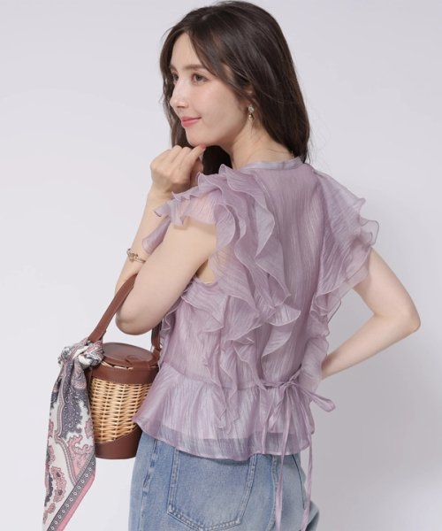 フリルショートブラウス 予めご了承ください