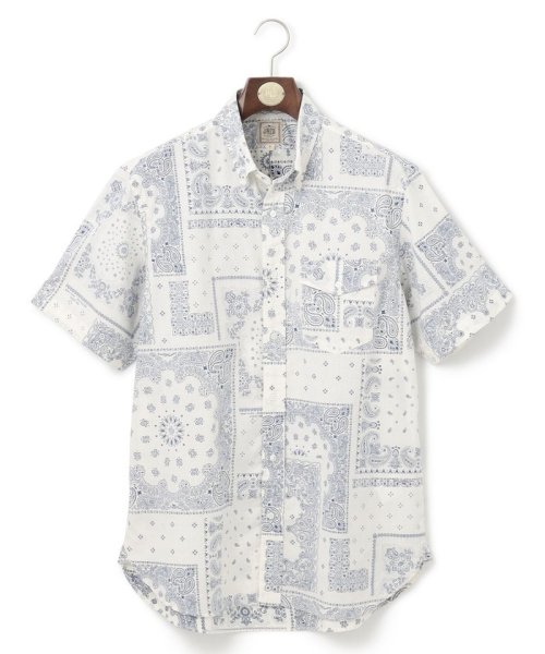 ペイズリーバンダナプリント シャツ 