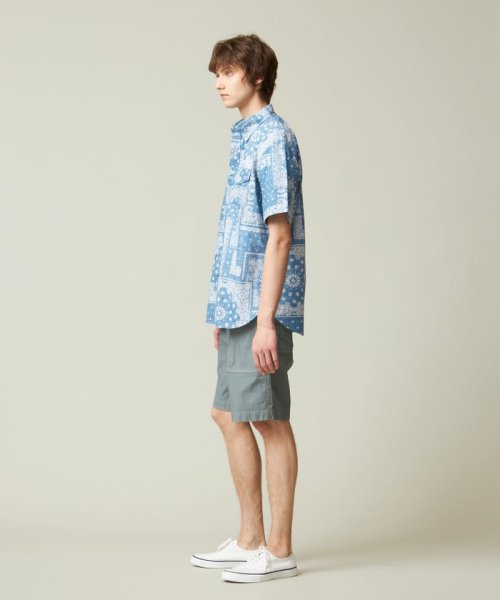 ペイズリーバンダナプリント シャツ 