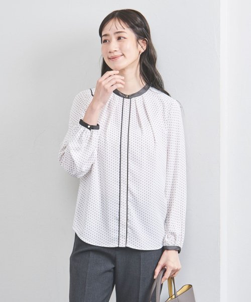バイカラー パイピング ブラウス B82 W57 H84 着用サイズ：FREELT B75 W60 H83