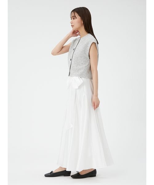 コンパクトクルーネックジレ 予めご了承ください