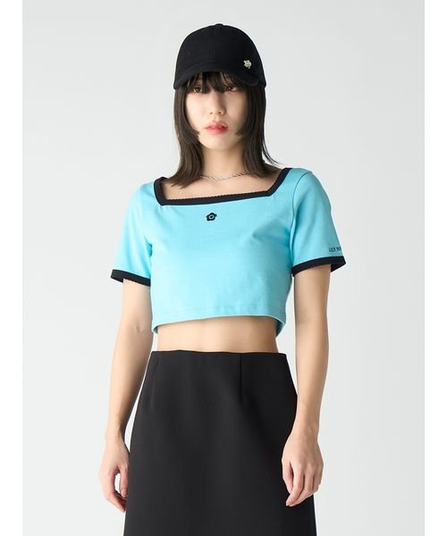 LILY BROWN(リリー ブラウン)/【LILY BROWN×MARY QUANT】シェルステッチクロップドTシャツ/img23