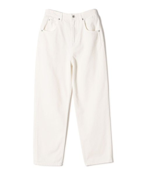 〈洗濯機可能〉セミ カーブ ホワイト デニム パンツ 