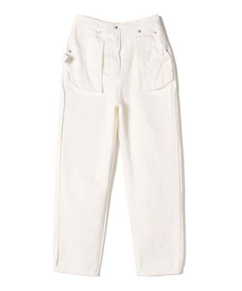 〈洗濯機可能〉セミ カーブ ホワイト デニム パンツ 