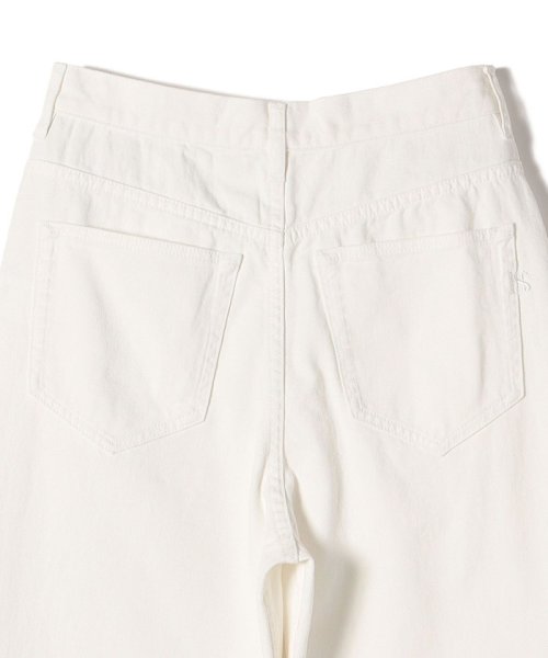 〈洗濯機可能〉セミ カーブ ホワイト デニム パンツ 