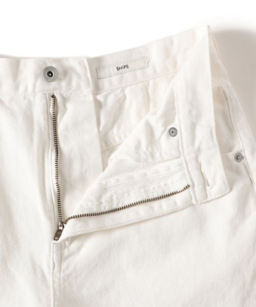 〈洗濯機可能〉セミ カーブ ホワイト デニム パンツ 