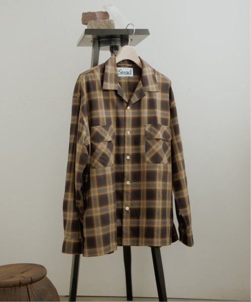 《予約》【J.S.Homestead / Stead】OMBRE OPEN SHIRT Stead Homestead