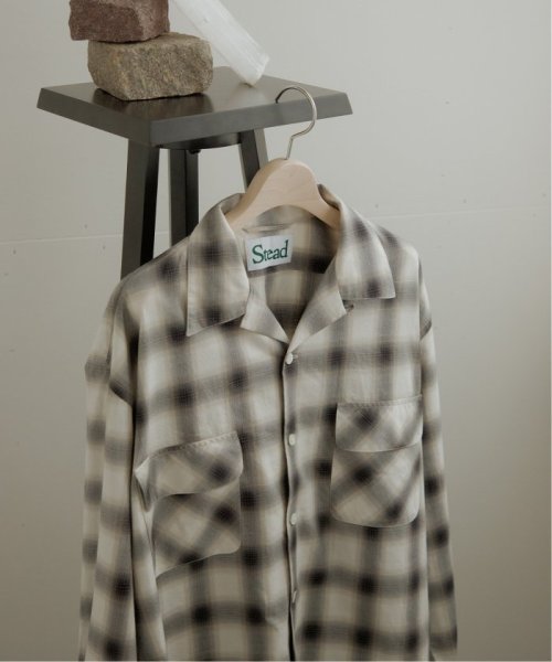 《予約》【J.S.Homestead / Stead】OMBRE OPEN SHIRT Stead Homestead