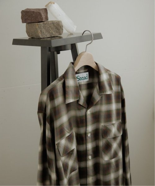 《予約》【J.S.Homestead / Stead】OMBRE OPEN SHIRT Stead Homestead