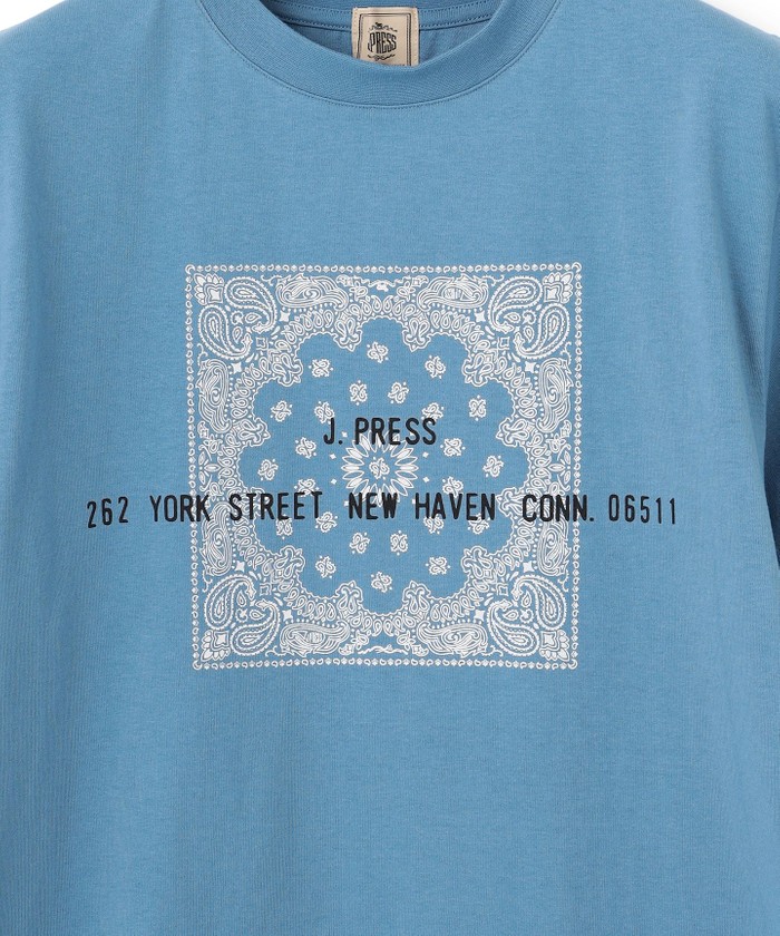 ペイズリーバンダナプリントTシャツ ペイズリーバンダナプリント ショートスリーブ Tシャツ