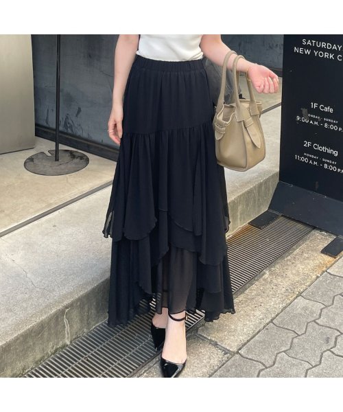 セール】シアーランダムティアードスカート(506413186) | ジュノア  