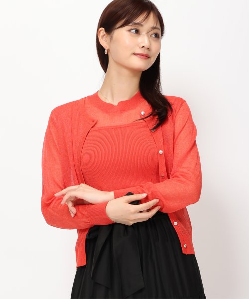 セール】【2024春夏新作】ラメシアー金釦カーディガン/MM428402  