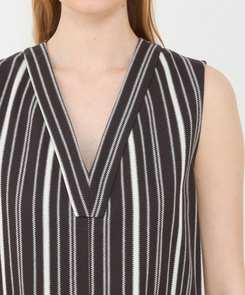 ランダムストライプ Vネックワンピース(506440117) | GALERIE VIE  