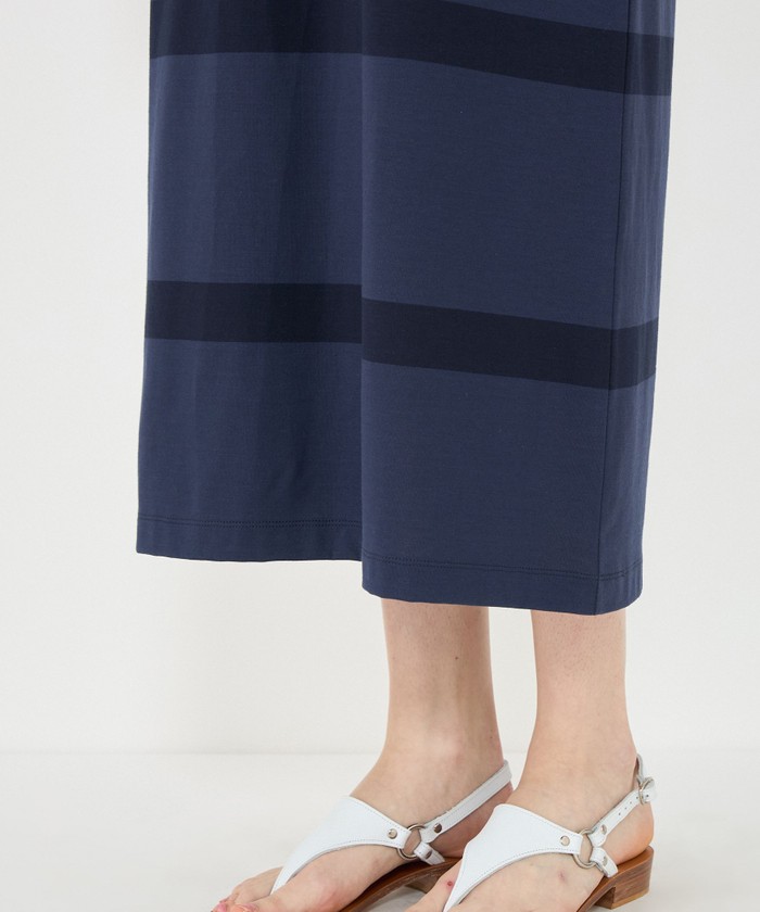 GALERIE VIE ファインコットン ボートネックワンピースパープル