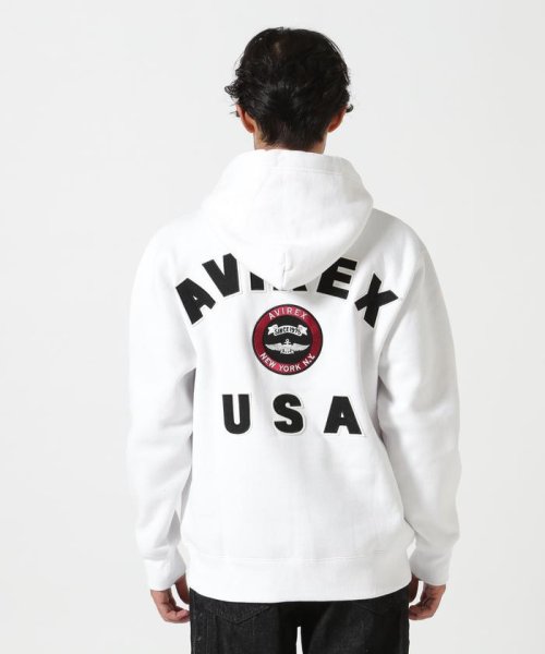 AVIREX(AVIREX)/VARSITY LOGO SWEAT ZIP UP PARKA /バーシティ ロゴ スウェット ジップアップ パーカー/img15