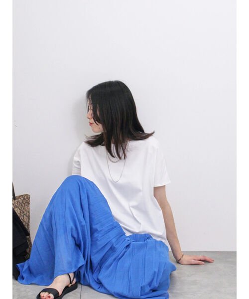 Samansa Mos2 blue(サマンサモスモス ブルー)/【Made in India】ボイルギャザースカート/img28