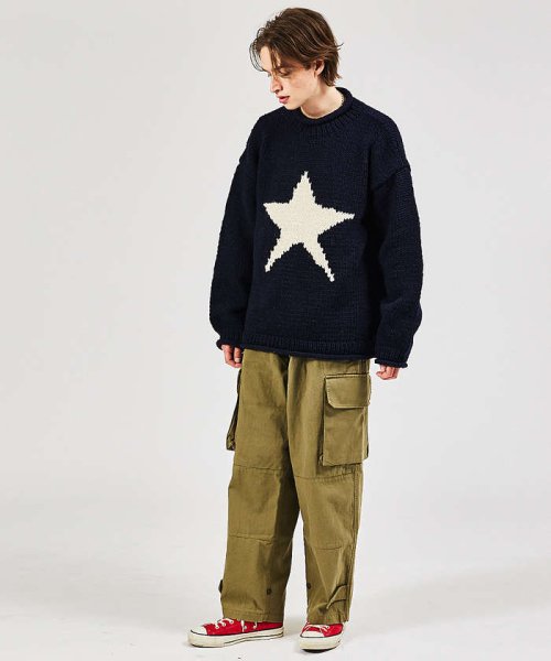 ABAHOUSE(ABAHOUSE)/【THRIFTY LOOK/スリフティールック】STAR HAND KNIT R/img01