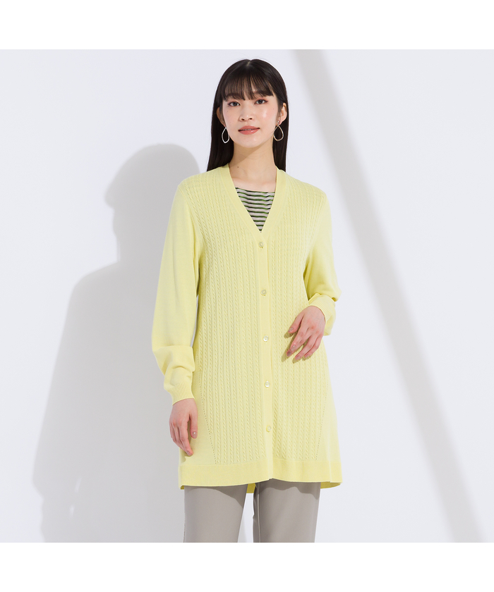 リリアンビューティ Liliane Burty ウォッシャブル Vネックカーディ