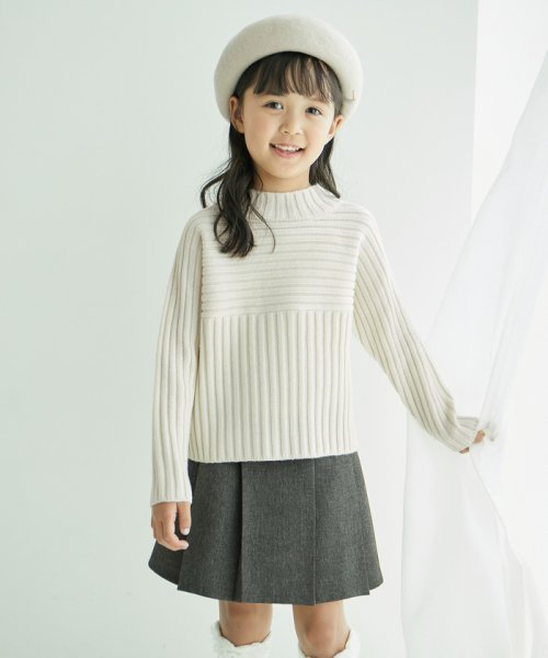 ROPE' PICNIC　KIDS(ロぺピクニックキッズ)/ 【KIDS】リブ切り替えニットプルオーバー/WEB限定サイズ:110cm・リンクコーデ/img09