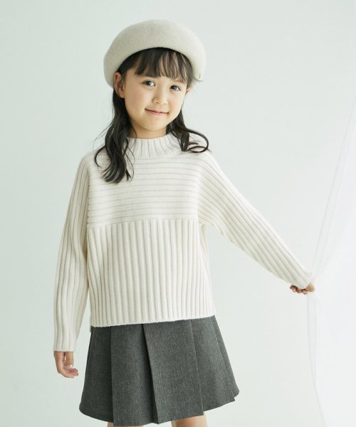 ROPE' PICNIC　KIDS(ロぺピクニックキッズ)/ 【KIDS】リブ切り替えニットプルオーバー/WEB限定サイズ:110cm・リンクコーデ/img12