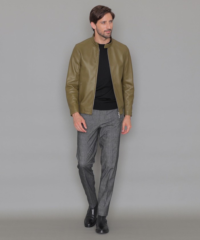 Weather proofed Leather】レザーシングルライダースジャケ Weather proofed Leather】レザーシングルライダースジャケ