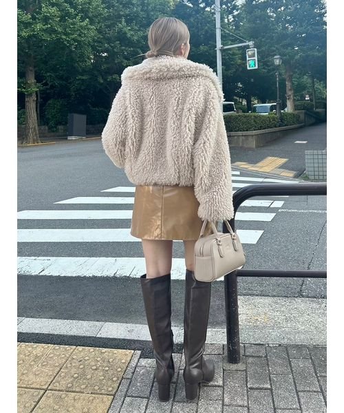 新品・送料無料》コモ コンソール (ブラウン)(ホワイト) （ファー  