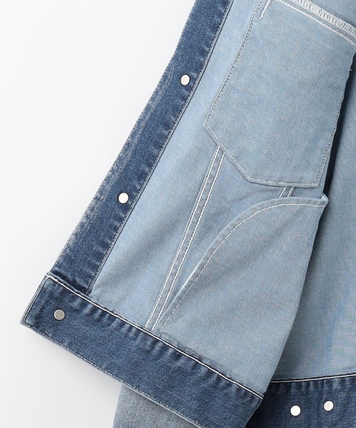 ご好評につき追加生産・洗える】USUKARU DENIM ノーカラージャケット