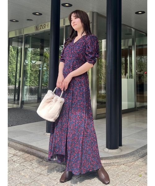 ヴィスコースフラワーカシュクールワンピース(506525733)｜阪急百貨店  