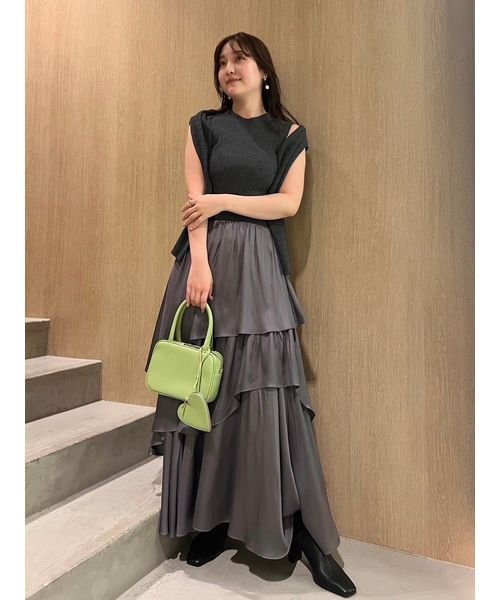 アシメティアードスカートコンビニットワンピース(506526671)｜阪急  